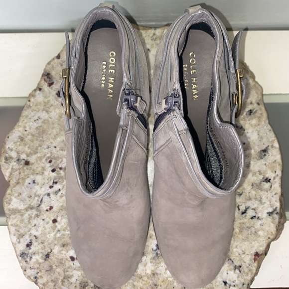 Cole Haan Cassidy Strap Bootie Iron Steel Nubuck Size 8.5 B - Picture 12 of 16